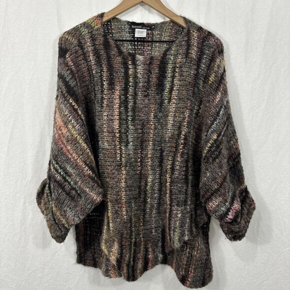 Berritti Sweaters - Berretti Made In Italy Wool Blend Asymmetric Lagenlook Multicolor Sweater Sz S/M